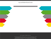 Tablet Screenshot of myvanilladevitcard.com